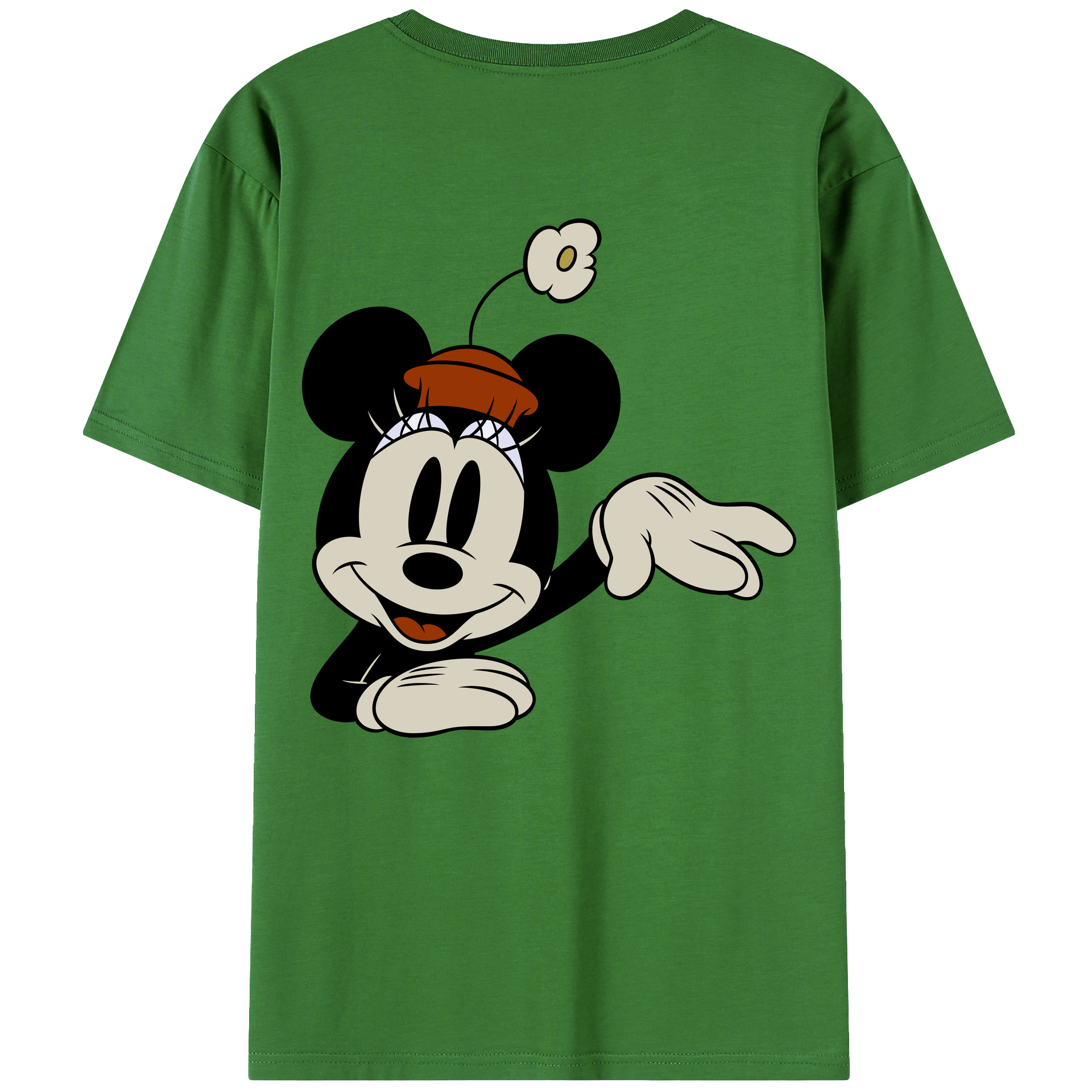 ミッキーマウス Mickey Mouse レディース半袖Tシャツ(バックプリント)